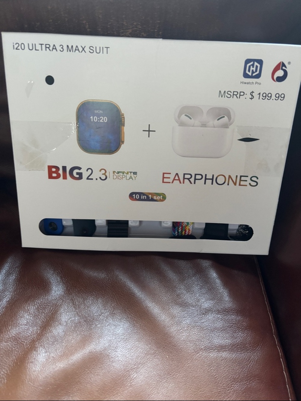 Ultra 3 Max Suit Smartwatch & Earphones - White